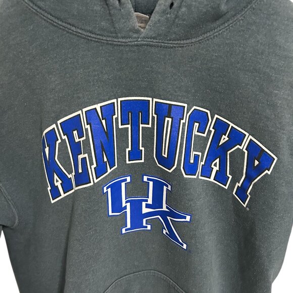 Kentucky Wildcats Hooded Sweatshirt Size Medium Gray Blue Gildan - Picture 3 of 6